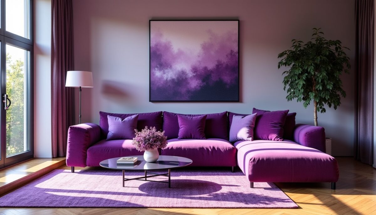 Couleur violet : découvrez 7 nuances raffinées pour sublimer une déco chic et contemporaine